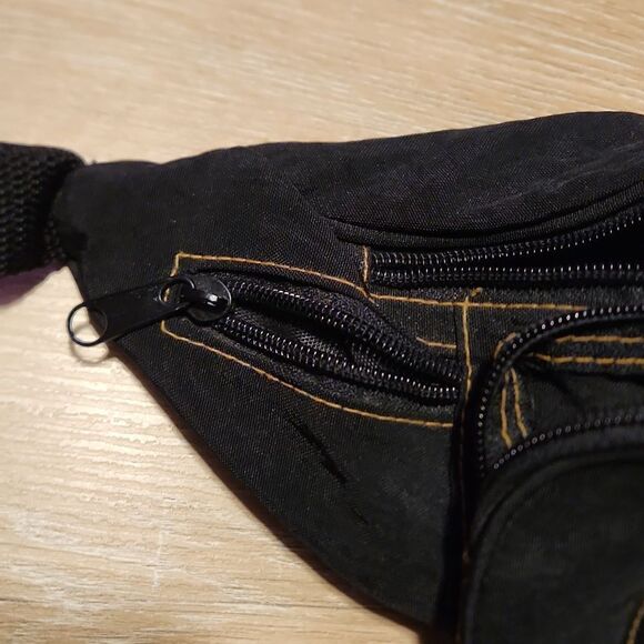 90s Beltbag Fanny Pack Nylon Pockets Buckles Fall Belt Bag Crossbody Sling - Picture 7 of 9